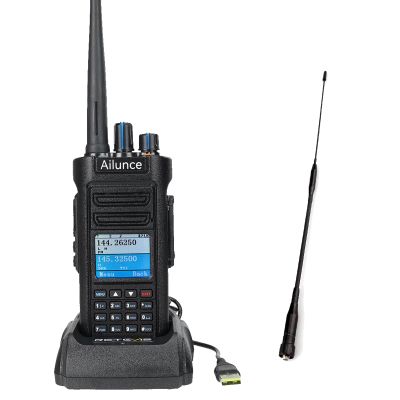 Retevis Ailunce HD2 Ham Radio, HD1 New Version, DMR Handheld Radio Bundle with Ailunce HD1 HD2 Two Way Radio Antenna Dual Band SMA-F