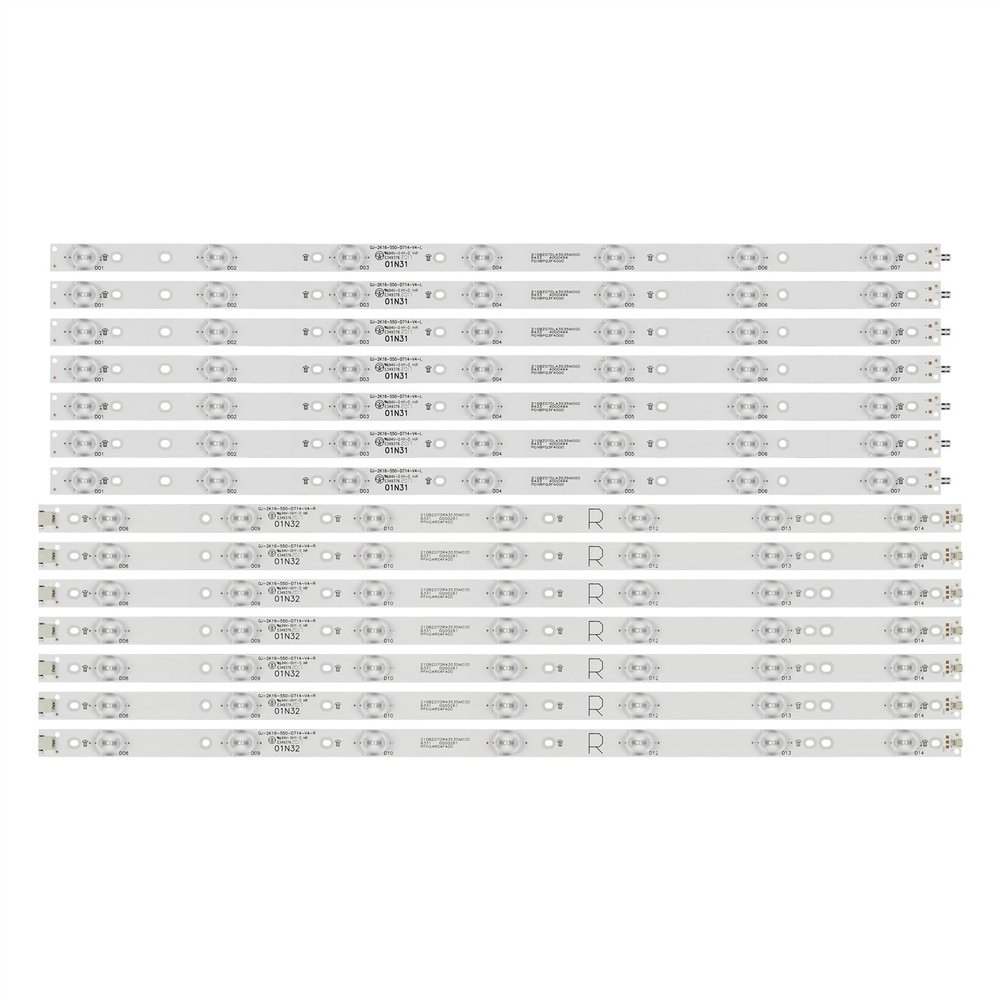 UFDIPLMY LED Backlight Strip 14 Lamp Compatible with Philips 55" TV 55PFF5701/T3 LB55072 55PUS6501/12 TPT550U2 EQLSHA.G GJ-2K16-550-D714-V4-L TPT550J1