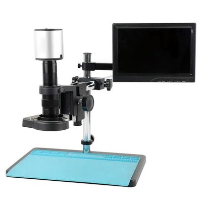 Microscope Accessories Kit Autofocus IMX334 4K HDMI USB Industrial Measuring Video Microscope Camera U disk Storage + 180x 200x 300x 500x C-MOUNT Lens Microscope Slides ( Color : D , Size : 500X Lens