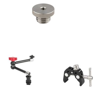 CAMVATE 1/4"-20 to 5/8"-11 Threaded Screw + Crab clamp + 11 inch Adjustable Articulating Friction Magic Arm