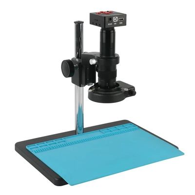 Microscope Accessories Kit 4K 1080P 48MP Lab Electronic HDMI USB Video Microscope Camera Zoom 180X 300X 200X 500X 120XC Mount Lens For PCB Soldering Repair Microscope Slides ( Color : A , Size : 500X