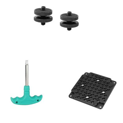 CAMVATE 1/4"-20 Male Thread Screw + Camera Cheese Mounting Plate + Straight Screwdriver Assembly Tool