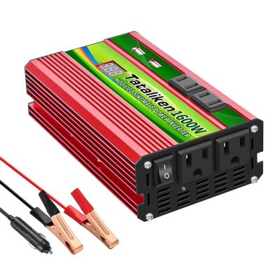 JDOUNFMO 1600W 2600W 3000W Modified Sine Wave Inverter DC12V24V to AC 110V 60HZ Wit Dual USB Ports Car Power Inverter (Color : 12V24V 1600W, Size : 110V 60HZ_USA)