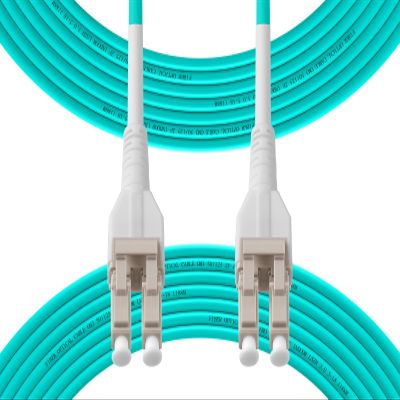 Fibergaga-Uniboot OM3 LC to LC Fiber Patch Cable, Multi-Mode Duplex Fiber Optic Cable Jumper Optical Patch Cord 10GB, 50/125m,LSZH Jacket,Length Options: 0.5m-100m,15M(50ft)