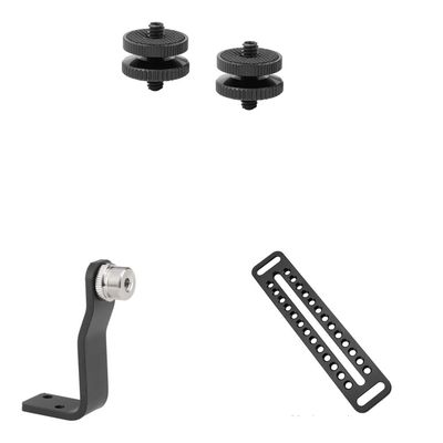 CAMVATE 1/4"-20 Male Thread Screw + Long Cheese Plate + Microphone Screw Adapter 5/8'' Male to 1/4'' Female