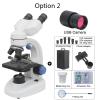 JOEBO Microscope Kit Biological Microscope with Digital Camera Wide-Field Eyepieces 40X-2000X Zoom Binocular Microscopes Microscope Lens Adapters (Color : Option 2) view 2