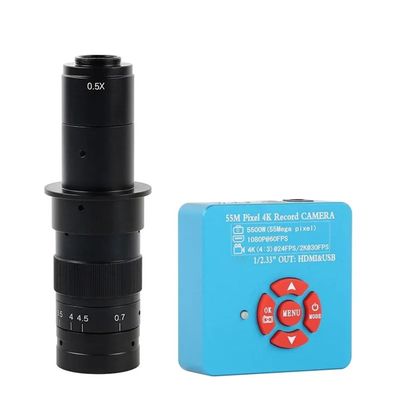 Microscope Accessories Kit 4K 2K 48MP 55MP FHD HDMI USB Electronic Eyepiece Video Microscope Camera +Adjustable Zoom 180X C-MOUNT Lens For PCB Phone Repair Microscope Slides ( Color : 55MP 2K 4K HDMI