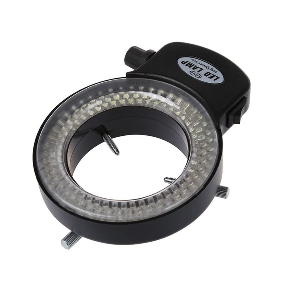JOEBO Microscope Kit 0-100% Adjustable 144 LED Miniscope Ring Light, for Microscope Microscope Lens Adapters