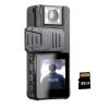 Body Camera 3000mAh, 1296P Camcorder with IR Night Vision, 180 Rotatable Lens and 2 Sturdy Clips, Body Cam with Audio and Video Recording, Ideal for Police Cycle Delivery Home (55GB) view 1