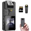 Body Camera 3000mAh, 1296P Camcorder with IR Night Vision, 180 Rotatable Lens and 2 Sturdy Clips, Body Cam with Audio and Video Recording, Ideal for Police Cycle Delivery Home (55GB) view 4