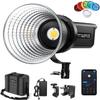 AMBITFUL EF100 100W 5600K Aurora COB LED Video Light,CRI 95+, TLCI 97+,Built-in FX Effects for Still Life Photography, Portrait, Studio Lighting,Interview Lighting,Support APP Control view 1