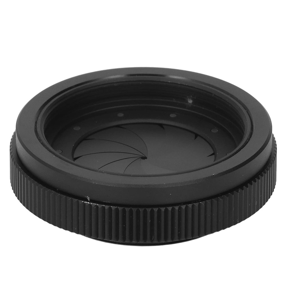 Adapter, Practical M42 to M42 Diaphragm Aperture Condenser, Sturdy Aluminum Alloy, Stainless Steel for Microscopes