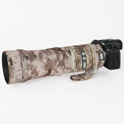 CHASING BIRDS Lens Camouflage Waterproof Coat for Canon RF 100-500mm F4.5-7.1 L is USM Rainproof Lens Protective Cover Version IV (Brown Grid)