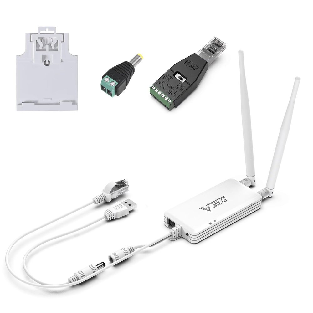 VONETS VAP11S-232 300Mbps WiFi to Ethernet Adapter 2.4G WiFi Bridge/Repeater/Mini Router/ RJ45 to RS232 Serial Server with 2 RJ45 Ports/Antennas USB/DC Powered for DVR Monitor Network Devices