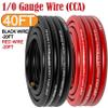 1/0 Gauge Wire Copper Clad Aluminum CCA (20Ft Each Black/Red) Primary Automotive Wire,Battery Cable for Car Audio Speaker,Solar,RV Trailer Amp Wiring view 2