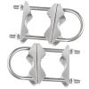 MOOKEERF Double Antenna Mast Clamp - 2 PCS Antenna Pole Mount Bracket V Jaw Block with U Bolts,Heavy Duty Mast Mount Bracket Kit view 1