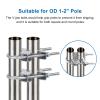 MOOKEERF Double Antenna Mast Clamp - 2 PCS Antenna Pole Mount Bracket V Jaw Block with U Bolts,Heavy Duty Mast Mount Bracket Kit view 2