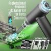 FXNFXLA Compressed Air Duster, 90000RPM Handheld Vacuum and Blower, Wireless 2 in 1 Electric Duster Keyboard Cleaner with Light for Car Vehicle Keyboard Office view 4