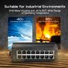 Binardat 16 Port Gigabit Din Rail Industrial Ethernet Switch, 16 Ports 10/100/1000Mbps, Fanless IP40 Unmanaged Plug and Play view 3