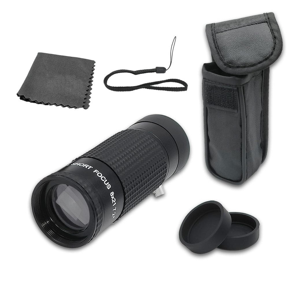 MAUJOY 8x21mm Extra Short-Focus Reading Monocular - HD, Ultra-Light, Pocket-Sized - Ideal for Seniors, Bird Watching, Hunting, Fishing & Sports