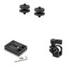 CAMVATE 1/4"-20 Male Thread Screw + 15mm Single Rod Clamp + Camera Baseplate with 1/4" & 3/8" Thread view 1