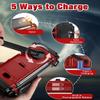 10000wAh/37000mWh Emergency Hand Crank Radio, Solar AM FM NOAA Weather Radio, 5 Charging Methods, Torch & LED Reading Light, SOS Alarm for Winter Storm Emergency, Red view 4