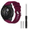 TopPerfekt Sport Bands Compatible with Garmin Descent G1 Solar Watch Band, Soft Silicone Adjustable Watch Strap Replacement for Garmin Descent G1 Solar/Descent G1-Wine Red view 1