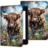 Case for 6" Kindle Paperwhite (10th Generation,2018 Release),PU Leather Kindle Paperwhite 2018 Case, Adjustable Stand with Auto Sleep/Wake Smart Cover Kindle 2018 Paperwhite Case, Flowers Cow view 1
