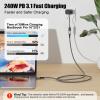 20Gbps USB C 3.2 Extension Cable, USBC 3.2 Gen2 Type-c Male to Female Extender Cable Ultra HD 4K@60Hz 240W Charging 20Gbps Data Transfer Compatible with External SSD eGPU (Extension 20G 240W-2M) view 4