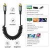 NFHK Stretch Coiled USB-C USB4 Cable 20Gbps 100W 8K for Laptop Keyboard Tablet Type-C Male to Male Cable Power & Data 150cm view 2