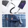 NFHK Stretch Coiled USB-C USB4 Cable 20Gbps 100W 8K for Laptop Keyboard Tablet Type-C Male to Male Cable Power & Data 150cm view 3