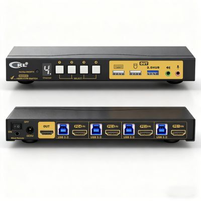 CKL 8K HDMI 2.1 KVM Switch (4 Computers 1 Monitor with EDID)