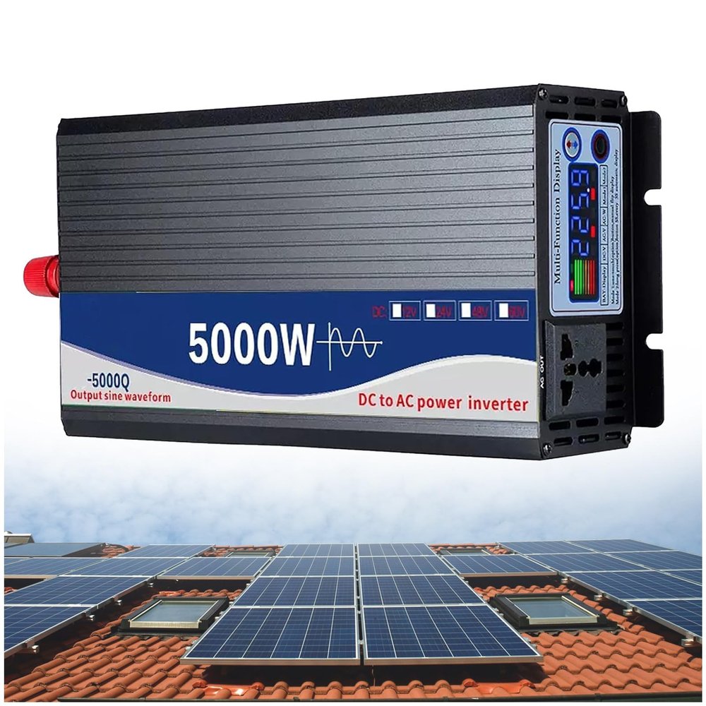 Car Inverter DC 12V to AC 110V, Pure Sine Wave Power Inverter Peak Power 5000W, DC to AC Converter for Home/RV/Truck/Emergency/Solar/Boat/Camping,48V5000W