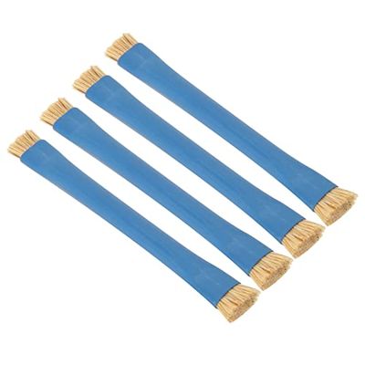 FOSA 4pcs Antistatic Brush for Mobile Phone Cleaning Mainboard Circuit IC Cleaning Double Heads Mobile Phone Repairing Soldering Cleaning Tool Insulating Hard Brush (Blue)