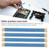 FOSA 4pcs Antistatic Brush for Mobile Phone Cleaning Mainboard Circuit IC Cleaning Double Heads Mobile Phone Repairing Soldering Cleaning Tool Insulating Hard Brush (Blue) view 2