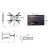 Ceiling TV Bracket, Adjustable Height Full Motion 360 Deg Rotation Tilting Swiveling TV Ceiling Mount, Fits 32-70 Inch Dual Screen TV (Size : 1.5-2m) view 3