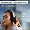 YOOZER Go ANC Wireless Over-Ear Headphones, Legendary Hybrid Active Noise Cancelling Over-Ear Headset with High-Fidelity Stereo Sound, Transparency Mode, Multifunction Control, Bluetooth 5.0, Black view 3