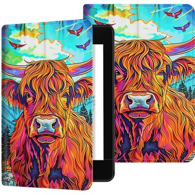 Case for 6" All-New Kindle (11th Generation, 2022 Release), Slim PU Leather Kindle 2022 E-Reader Adjustable Stand, with Auto Sleep/Wake Smart Cover for Amazon Kindle Case 6 inch, Cute Highland