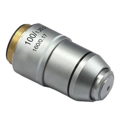 JOEBO Microscope Kit Microscope Lens 4X 10X 20X 40X 60X 100X Thread 160/0.17 Microscope Lens Adapters (Color : Type A 100X)