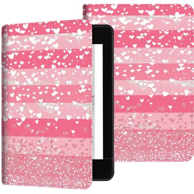 Case for 6" All-New Kindle (11th Generation, 2022 Release), Slim PU Leather Kindle 2022 E-Reader Adjustable Stand, with Auto Sleep/Wake Smart Cover for Amazon Kindle Case 6 inch, Valentines Hearts