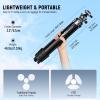 NEEWER LITETRIP LT07 61" Aluminum Travel Tripod for Camera w Pan Tilt Low Profile Ball Head, Arca QR Plate Compatible with PD Tripod Plate, Dual Center Axis, Phone Holder, Max Load 22lb view 2