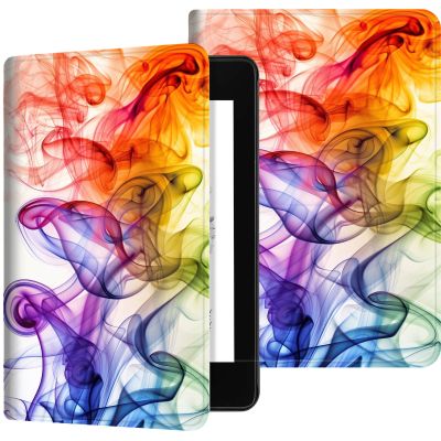 Case for 6" All-New Kindle (11th Generation, 2022 Release), Slim PU Leather Kindle 2022 E-Reader Adjustable Stand, with Auto Sleep/Wake Smart Cover for Amazon Kindle Case 6 inch, Colorful Smoke