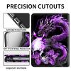 Case for 6" All-New Kindle (11th Generation, 2022 Release), Slim PU Leather Kindle 2022 E-Reader Adjustable Stand, with Auto Sleep/Wake Smart Cover for Amazon Kindle Case 6 inch, Purple Dragon Skull view 2