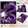 Case for 6" All-New Kindle (11th Generation, 2022 Release), Slim PU Leather Kindle 2022 E-Reader Adjustable Stand, with Auto Sleep/Wake Smart Cover for Amazon Kindle Case 6 inch, Purple Dragon Skull view 3