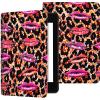 Case for Kindle Scribe 1st Generation (10.2 inch,2022 Release), PU Leather Kindle Scribe Folio Adjustable Stand, with Auto Sleep/Wake Smart Cover for 10.2 Amazon Kindle Scribe, Leopard Lips view 1