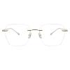 LAMBBAA Accessories Glasses Titanium Frame Glasses Classic Computer Flexible Anti Eyestrain For Men Women(gold,+3.75Magnification) view 1