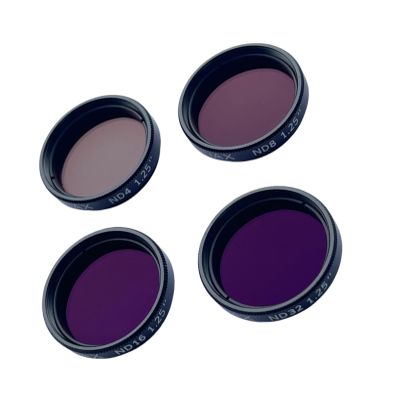 1.25" Neutral Density Filter Set (ND4/ND8/ND16/ND32) - Telescope Moon Glare Reducer with M28.5x0.6 Threads, Enhances Lunar Crater Details & Prevents Overexposure for Astrophotography