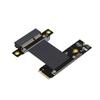 ADT-Link Pcie 4.0 M.2 Nvme to x4 Extension Flat Riser Cable Corner 90 Degrees Ful Speed for PCIE 4X SSD RAID, LAN, GPU, Capture Card Extender (M42UF, 50cm) view 1