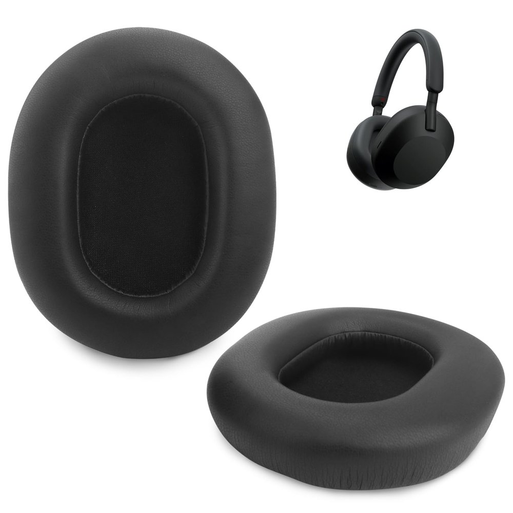 1000XM5 Replacement Ear Pads Cushions Compatible with Sony WH-1000XM5, Earpads for WH 1000XM5 Over Ear Headphones, Soft High Protein Leather, Superior Noise Isolation Memory Foam
