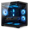 HELLOLAND Gaming PC Desktop -Intel Core i5-13400F up to 4.6 GHz- GeForce RTX 3050 6GB- 32GB DDR4 3200MHz - 1TB PCIe+1TB SATA SSD- RGB Fans- Windows 11 -Black view 2